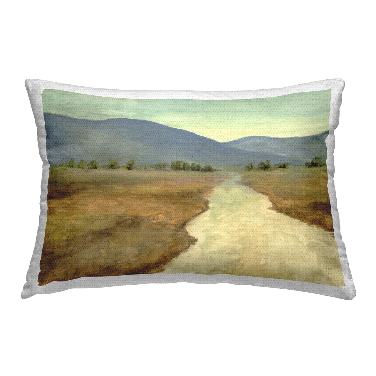 Desolate Mountain Road Outdoor Printed Pillow Design by Michael Willett, 14 x 7 x 20